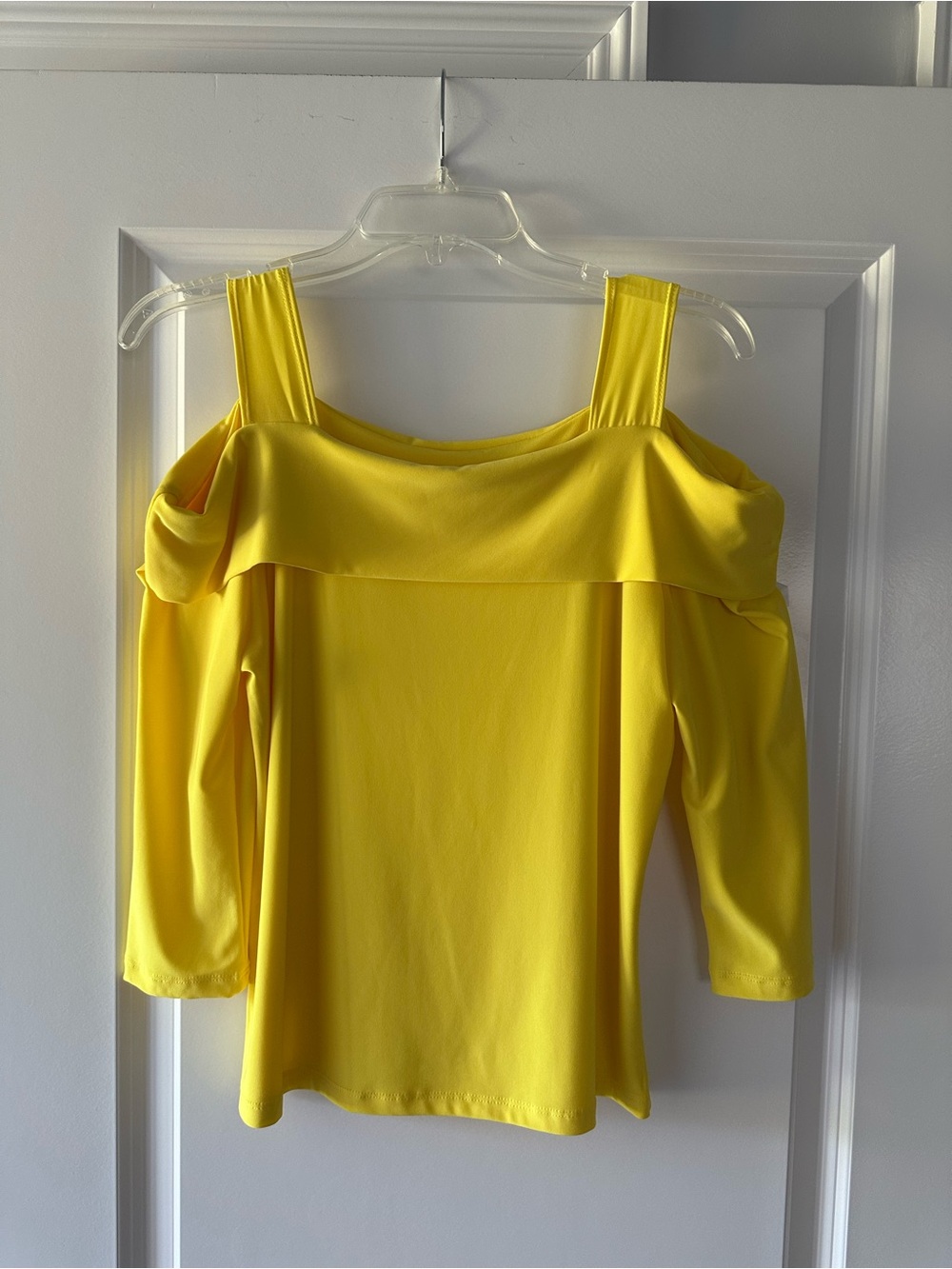 Anthropologie Bright Yellow Cold-Shoulder